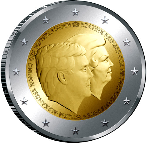 Holanda 2 euros conmemorativos 2014 - Doble retrato 2€holan2014