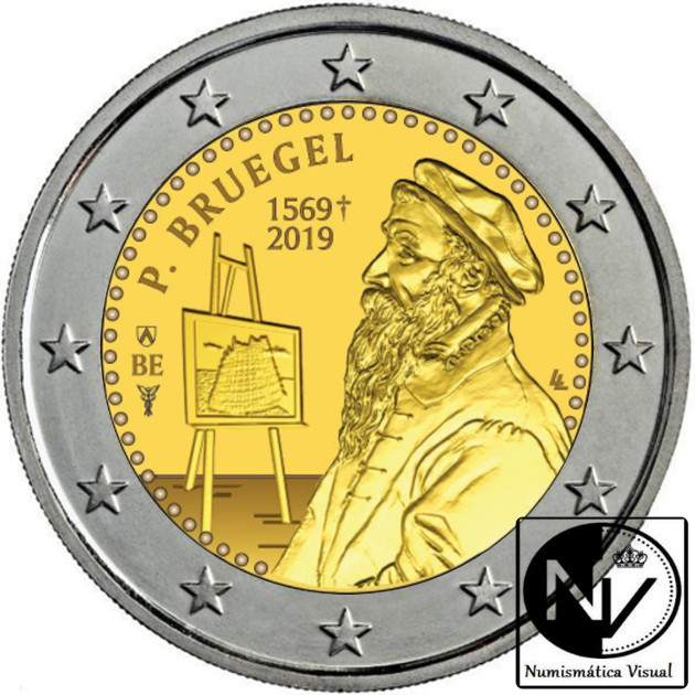 Estas son las dos monedas de 2 euros cc Bélgica 2019