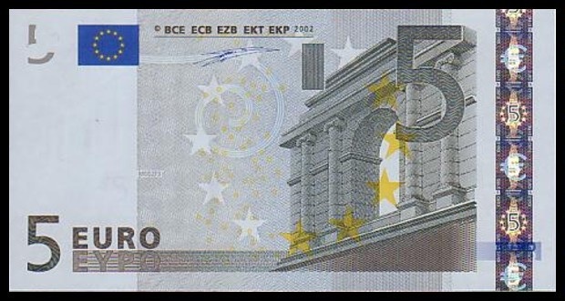 Monedas y billetes de euros para imprimir  Billetes de euro, Billete de 5,  Billetes