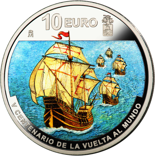 Moneda española por el V Centenario de la Vuelta al Mundo Numismatica