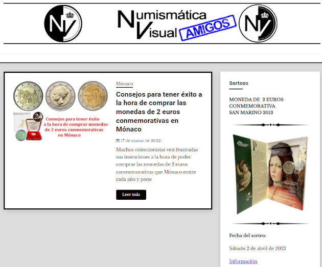 Ya tenemos la web del grupo Amigos de Numismática Visual | Numismatica ...